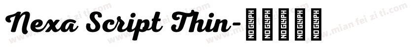 Nexa Script Thin字体转换
